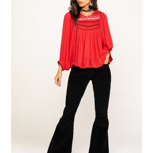 Free People Strawberry Embroidered Blouse - Picture 3 of 3